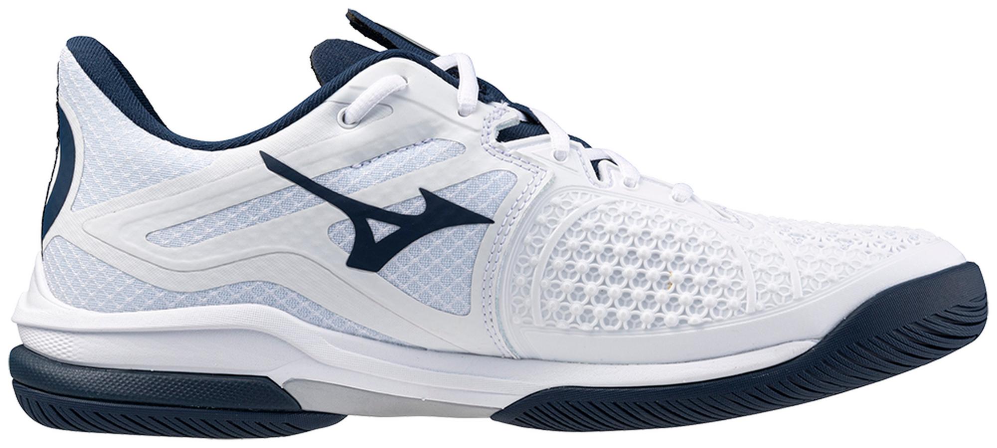 white dress tennis shoes Mizuno Wave Exceed Tour 6 AC Men White-Dress Blue / 7
