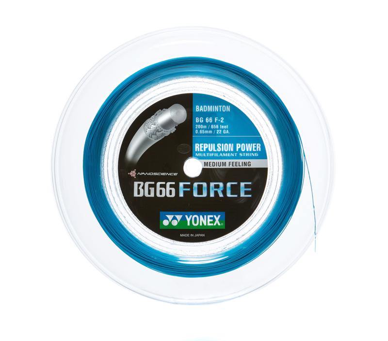Yonex BG66 Force Badminton String - 200m Reel Cyan