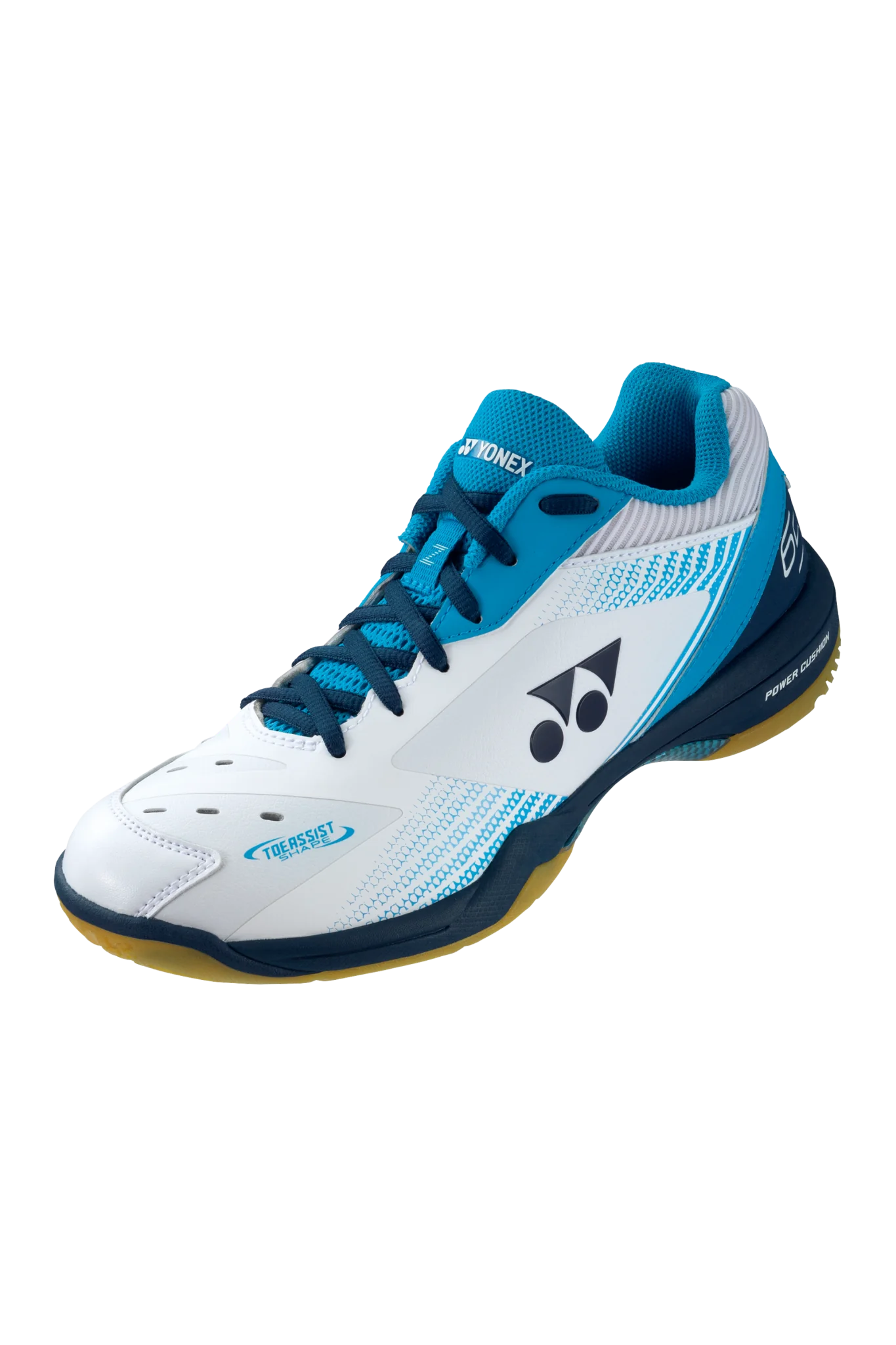 YONEX バドミントンシューズ65Z3 ホワイト/ブルー25センチ Yonex 2021 Power Cushion 65Z3 Men Badminton Shoes [White/Ocean
