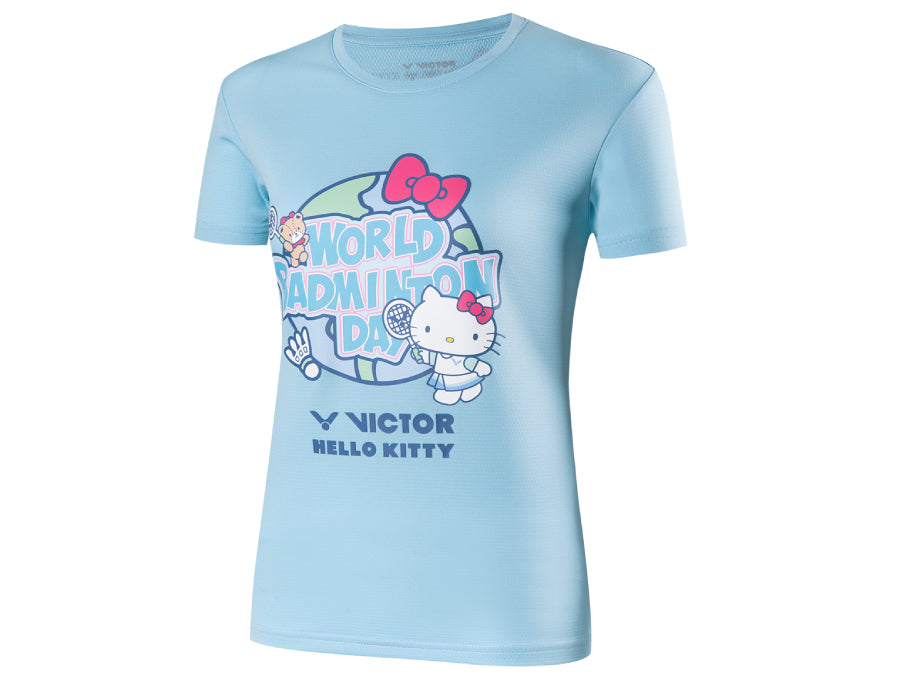 VICTOR x HELLO KITTY World Badminton Day T-KT301M Shirt [Lake Blue]