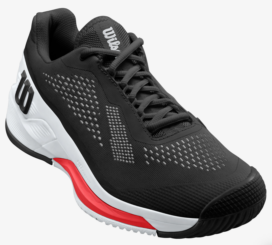 Wilson Rush Pro 4.0 Men's Tennis Shoe [Black/White/Poppy Red]