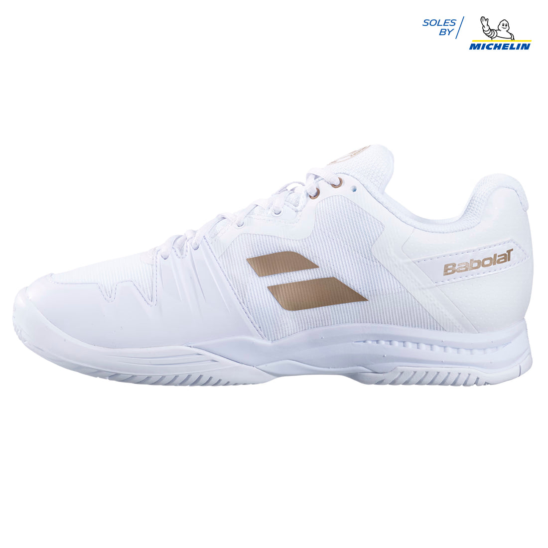 Babolat SFX3 All Court Wimbledon Men Tennis Shoes [White/Gold]