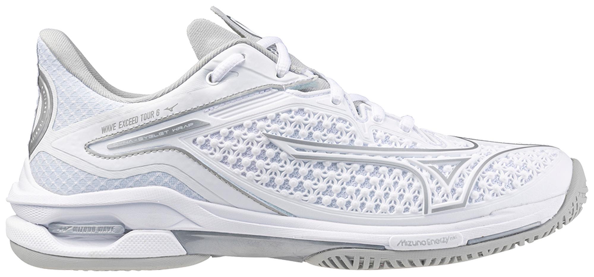 Mizuno Wave Exceed Tour 6 AC Women Tennis Shoes [White/Silver