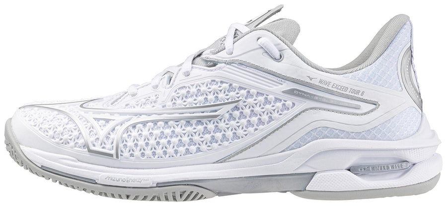 Mizuno Wave Exceed Tour 6 Women Tennis Shoes [White/Silver]