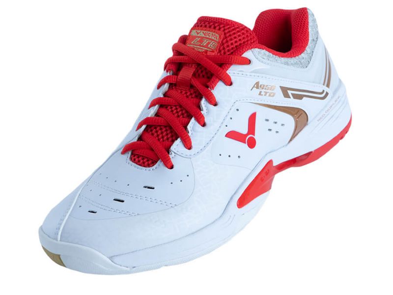 Victor A950LTD AD Badminton Shoes [Bright White/Racing Red]
