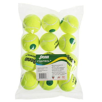 Penn Control + Green Dot Tennis Balls (12 Pack)