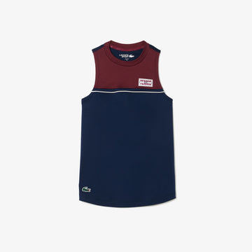 Lacoste TF1010-51 Women's Cotton Sport T-Shirt [Navy Blue/Bordeaux]