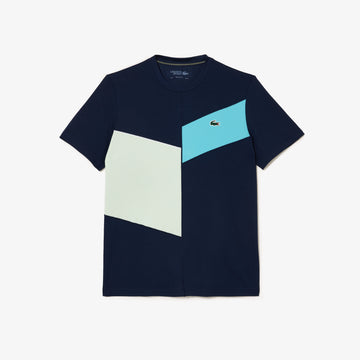 Lacoste TH1797-51 Men's Regular Fit Tennis T-Shirt [Navy Blue/Blue/Green/White]