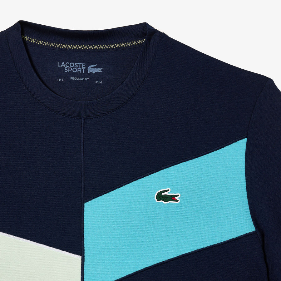 Lacoste TH1797-51 Men's Regular Fit Tennis T-Shirt [Navy Blue/Blue/Green/White]