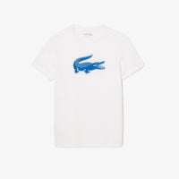 Lacoste TH2042-51 Men's Croc Jersey T-shirt [White/Blue]