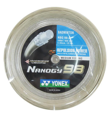 Yonex Nanogy-98 Badminton String Reel Cosmic Gold (200m)