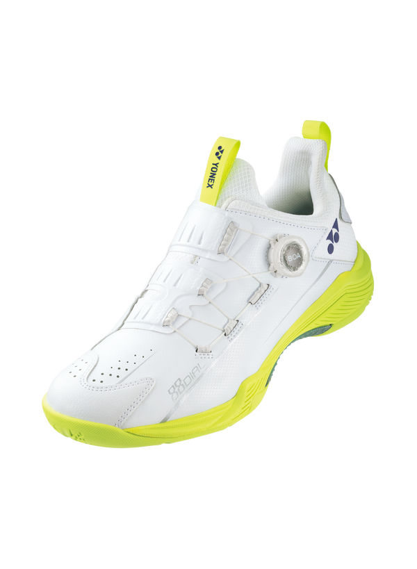 Yonex Power Cushion 88 Dial Unisex Badminton Shoes [White/Lime Yellow]