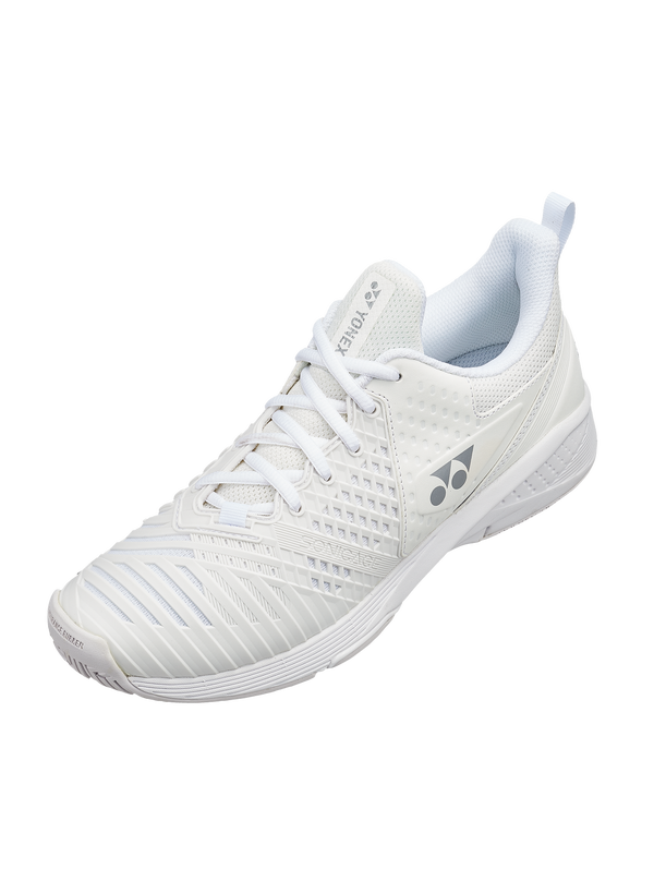 Yonex 2022 Power Cushion Sonicage 3 Ladies Court Shoes [White/Silver]