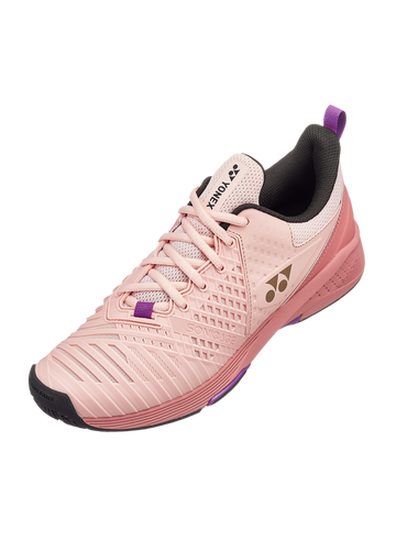 Yonex 2022 Power Cushion Sonicage 3 Ladies Court Shoes [Pink/Beige]